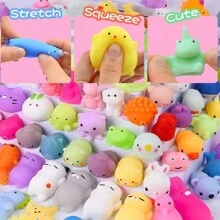 1-10 件随机柔软迷你动物毛绒玩具、柔软面包、派对礼品、圣诞袜礼物，颜色随机 - 彩色 - 查看 2