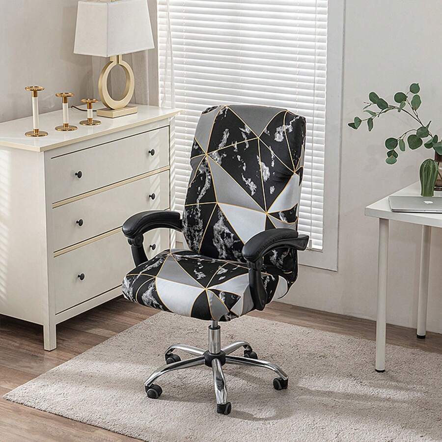 1pc/Set Elastic Printed Computer Office Chair Cover, Soft, Comfortable And Stylish Chair Cover, Detachable And Washable Dustproof Chair Cover. - MÀU41 - Xem 1
