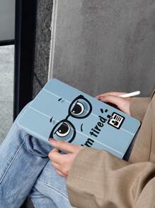 I Am Very Tired Emoticons Case Compatible With Samsung Galaxy Tab/IPad,IPad 9th/8th/7th Generation 10.2 Inch ,New IPad 10th Generation Cover,With Auto Wake/Sleep,Four Corners Anti-Fall - Multicolor - View 5