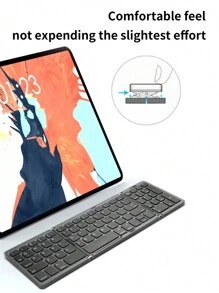 Tastiera Bluetooth pieghevole multi-dispositivo B089 con tastierino numerico, tastiera wireless ricaricabile (BT5.1 x 3), tastiera pieghevole tascabile portatile compatibile con iOS Android Windows Mac OS