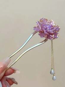 1个中国风花生玉发夹，复古旗袍发夹，东方时尚发饰，情人节礼物，发髻固定夹，发夹，发型发饰 - 多色2 - 查看 3