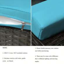 4pcs/2pcs Solid Color Outdoor Waterproof Patio Furniture Cushion Covers Chair Seat Replacement Cushion Cases Slipcovers For Garden Lawn Bench Porch Couch