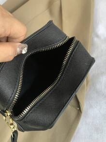 Bolsa de caramelos Halloween extravagante, bolso de hombro asimétrico de estilo punk rock, bolso cruzado de moda único de color negro, perfecto para fiesta de disfraces, moda Halloween y moda gótica