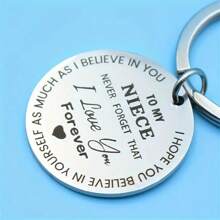 1pc Stainless Steel Key Chain, Family Gift For My Niece Valentine's Day Valentines