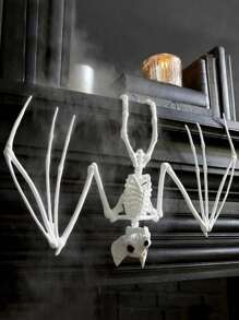 1 套万圣节装饰逼真蝙蝠骨架，恐怖蝙蝠骨架，鬼屋舞台氛围道具，家居装饰挂件，适用于万圣节派对背景装饰