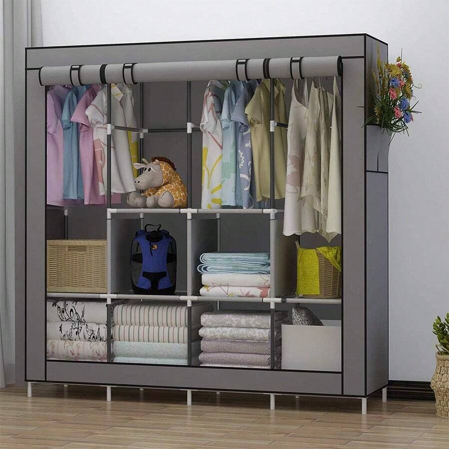 170*170 Closet Buildable Wardrobe Rack Wardrobe Bedroom Organization