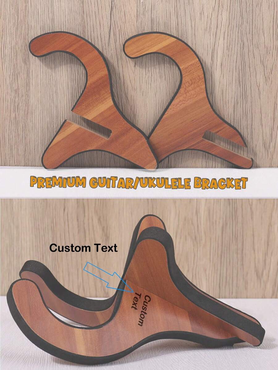 定制专属个性吉他、尤克里里乐器插木支架，造型时尚，小巧便携 - 彩色 - 查看 1