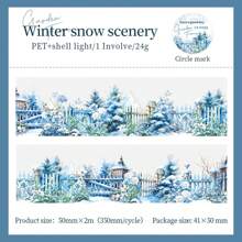 1 Roll Shell Design Romantic Garden Fence Decorative Washi Tape For Scrapbooking DIY - Multicolor - View 9