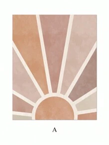 6 PCS Bohemian Canvas Print Alphabet Wall Art Painting Love Poster Rainbow Wall Picture Beige Canvas Painting Sunshine Art Poster Nursery Wall Decor Poster Kids Bedroom Wall Decoration No Frame