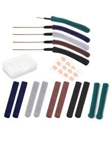 1 Pair Of Glasses New Upgrade Soft Knitted Foot Cover Glasses Non-Slip Ear Cover Elastic Comfort Glasses Ear Clip Non-Slip Eye Cover 5 Color Non-Slip Oval Glasses Skin Tone Nose Pad 8 Pairs Glasses Accessories For Women - Multicolor - View 1