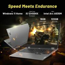 LOQ 15.6" 144Hz FHD Gaming Laptop, Intel I5-12450HX, Intel Arc A530M Graphics, Up To 64GB DDR5,Up To 4TB PCIe SSD, Backlit Keyboard, Webcam, Wi-Fi 6, Win 11 Home, Luna Grey, 128GB Docking Station Set - 16GB | 512GB PCIe 固態硬碟 - 查看 3