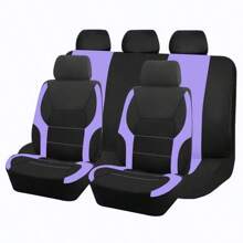 REMAX Car Seat Covers Set Polyester Fabric With Airbag Universal Fit  Auto Accessories For Women New Design