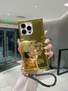 1件装奢华水钻金色镜面皇冠图案挂绳手机壳，兼容三星S26 Ultra/S26/S26 Plus、17 Pro Max/17 Air/16、Galaxy S25 FE/A17/A07/S23 FE/S20+/S20U/S21U/S22U/S23U/S24 Ultra 5G、Note20 Ultra/Note10+、A04E/A05/A12/A13 4G/A14/A15/A22/A23/A24/A25/A32/A33、C53/C55、Note12 Pro+ 5G/Note13 Pro、Y36 5G、Smart8、Spark20 - 金色手機殼+掛繩 - 查看 4