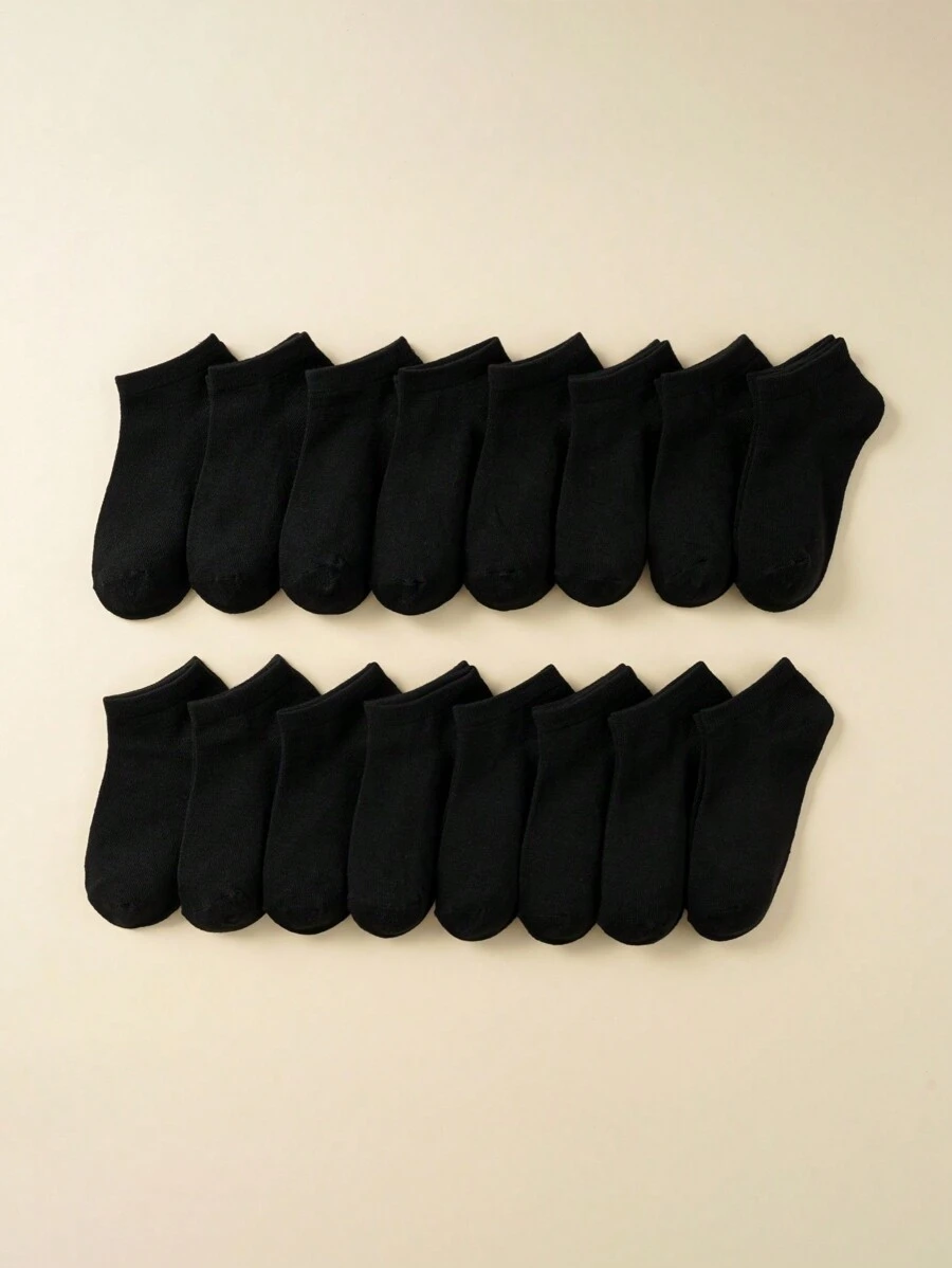 16 双纯色透气四季袜，适合婴儿和儿童