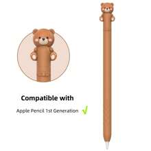 Cute Bear Case Compatible With Apple Pencil Pro And 2nd Generation And Apple Pencil (USB-C) , Silicone Protective Cover Sleeve With Apple Pencil 1st Generation