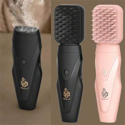 1PC 2-In-1 Electronic Incense Burner With Soft Rubber Comb Head Can Massage The Head, Car With Comb Usb Charging Electric Diffuser Electronic Incense Burner For Office Large Room Travel, Incense Burner Rechargeable Electronic Incense Burner For Yoga SPA Valentine's Day Easter Gift Gifts Birthday Graduation