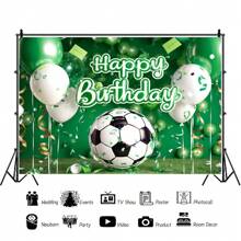 1 件 生日快乐派对背景、足球生日派对装饰、足球比赛背景横幅、足球主题派对用品、足球生日派对装饰/乙烯基、圣诞节 - 彩色 - 查看 2