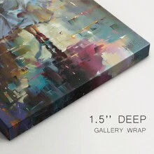 WOMEN-CCCXLIX -Premium Gallery Wrapped Canvas  - Ready To Hang 1pc Wooden Framed Wall Art, Beautiful Lady , Beautiful Woman Walking With Hints Of Pink And White Colors Wrapped Canvas Prints Poster, Hanging Hardware Included, Birthday Party Decor, Mother's Day New Year Easter Gift, Home Living Room Office Wall Decor, Perfect Gift And Home Decoration And Room Decor