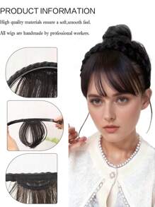 Không Khí Nổ Nữ Tóc Giả Trang Trí Thời Trang Đầu Bsngs Để Trang Trí Tóc Nâu Đen Tổng Hợp Đầu S Tóc Tự Nhiên Nổ - Nhiều màu - Xem 3