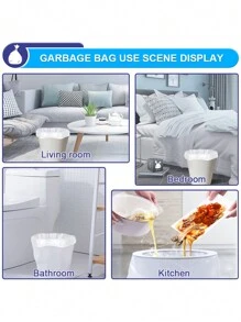 3 Rouleaux/26 Pièces (78 pièces) Petit Sac poubelle (45 cm/17,7 * 50 cm/19,6 po) Doublure de poubelle portative et épaissie, saine pour Salle de bain, Cuisine, Salon et Maison, Cuisine, Salle de bain, Maison, Fournisseurs pour la maison