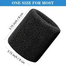 2pcs Sweatbands Sports Wristband For Men & Women - Moisture Wicking Athletic Terry Cloth Sweatband For Tennis, Basketball, Running, Gym, Working Out Gym Accessories