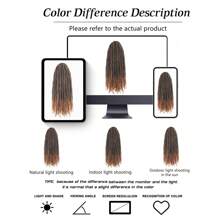 1 Gói Tóc tết móc Marley 18 inch Tóc tết Marley Afro Kinky cho tóc tết giả, Tóc nối xoắn Afro dài tổng hợp (T30#) - Màu nâu ombre - Xem 6