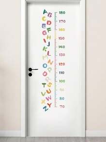Alphabet Simple Height Measure Wall Sticker For Kids Room, Adjustable According To Actual Needs