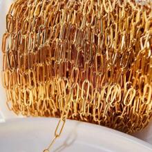 200cm Cadenas de acero inoxidable para hacer joyas DIY collares pulseras accesorios sin decoloración, cadena dorada, cuentas de labios, cadena de cuentas, cadena de gafas accesorios - cadena - Ver 7