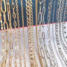 200cm Cadenas de acero inoxidable para hacer joyas DIY collares pulseras accesorios sin decoloración, cadena dorada, cuentas de labios, cadena de cuentas, cadena de gafas accesorios - cadena - Ver 2