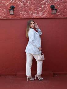 Women Blazers - 藍白色 - 查看 3