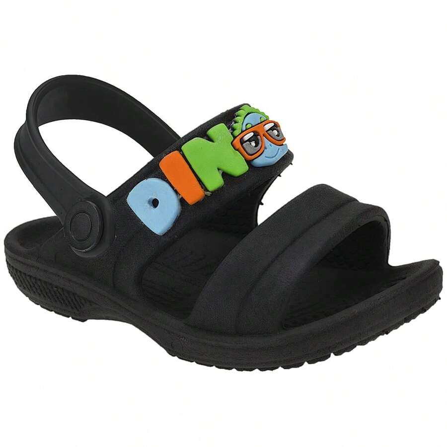 Papete Infantil Babuche Open Sandal Character School Day To Day Boy Non-Slip Comfort - màu đen - Xem 1