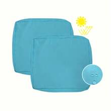 4pcs/2pcs Solid Color Outdoor Waterproof Patio Furniture Cushion Covers Chair Seat Replacement Cushion Cases Slipcovers For Garden Lawn Bench Porch Couch
