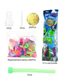 37PCS/111PCS 水球夏季玩具水球游戏和 100PCS/200PCS/500PCS 气球补充包派对夏季气球，户外灌溉水球，自动打结水球 - 混色 - 查看 11