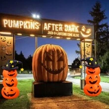 Halloween Thổi phồng Trang trí xếp chồng Bí ngô bơm hơi Đồ dùng tiệc (Bí ngô), Giáng sinh - trái cam - Xem 6