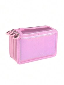 1个四层大容量带提手铅笔盒，便携式办公学习文具收纳盒，个性化心形拉链设计 - 必备返校用品，铅笔袋，背包 - 彩色 - 查看 14