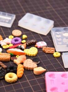 Soft Clay Resin Miniature Decorative Pendant Earring Making Mold, Tiny Realistic Miniature Decorative Pendant Earring Hair Clip Making Mold