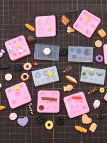 Soft Clay Resin Miniature Decorative Pendant Earring Making Mold, Tiny Realistic Miniature Decorative Pendant Earring Hair Clip Making Mold