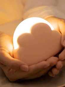 1pc Adjustable Brightness Rechargeable Cloud Shaped LED Night Light, 4 Dimming Levels, Silicone Cable, Cute Cloud Design, Creative Bedroom Gift - Cloud Light - View 13