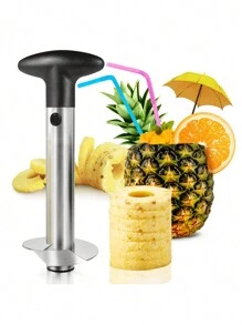1pc Pineapple Corer [Upgraded, Reinforced, Thicker Blade] Pineapple Core Remover, Stainless Steel Pineapple Core Remover Kitchen Tool, With Sharp Blade, For Slicing Fruit Rings, Yellow Stainless Steel Pineapple Knife, Pineapple Peeler, Pineapple Core Separator, Pineapple Slicer - Multicolor - View 9