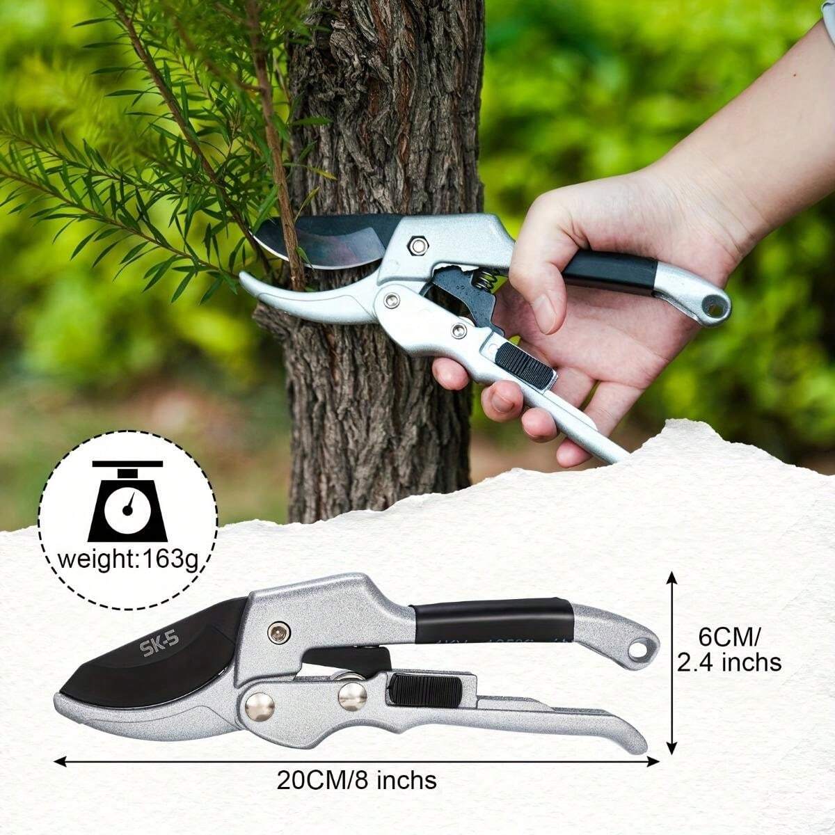 Professional Ambidextrous Pruning Shears Sharp High Carbon Steel SK5