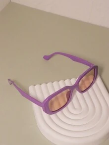 زجاج نظارة كلاسيكي صغير مربع الشكل قطعة واحدة، تصميم شخصي متعدد الاستخدامات مناسب للسفر