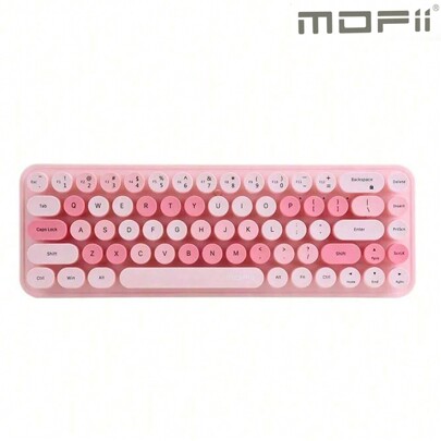 MOFII MOFII Mixed Colors USB 2.4G Wireless Mini Keyboard Mouse Set Portable 68 Keys Round Keycap Cute Wireless Keyboard Mouse Combo For PC/Laptop/Desktop