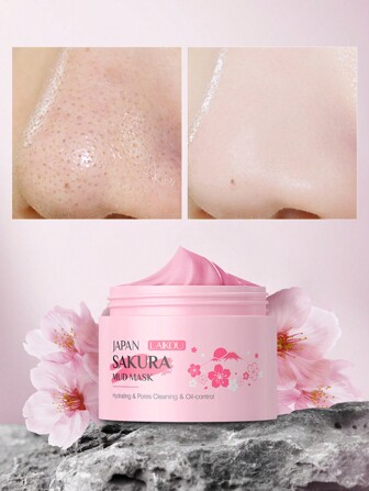  1 片 LAIKOU 日本樱花泥面膜，25 克，保湿亮白面膜，清洁毛孔面膜，便携式，适合女性、妈妈、妻子、姐妹、青少年、女朋友自我护理旅行 SPA 礼物，送给女朋友