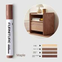 1 Furniture Repair Marker, Wooden Cabinet, Floor Repair And Filling Rod, Scratch Recovery Kit, Touch Up Paint Pen, Composite Material Repair (Some Styles, Positions Or Logos Are Randomly Shipped And Do Not Affect Use)
