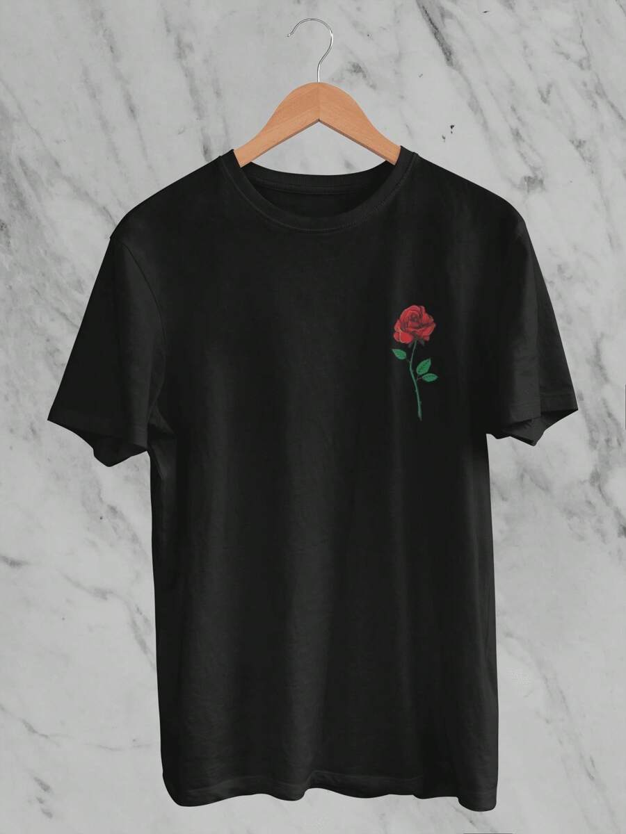 Small Pink Streetwear T-Shirt Skater Shirt 100% Cotton Thread 30.1 - Fast Shipping - màu đen - Xem 1