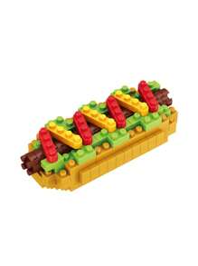 1 Blocs de construction alimentaires, blocs de construction de crème glacée, blocs de construction de gâteau, blocs de construction de vin rouge, blocs de construction d'orange, blocs de construction de gâteau, blocs de construction de kiwi, blocs de construction de sushi, blocs de construction de chocolat, série de blocs de construction alimentaires DIY, cadeau d'anniversaire, mini blocs de construction, décoration de bureau, soulagement de la pression