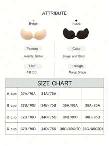 Silikon Büsten Push-up Mango Brust Aufkleber Nippelabdeckungen, unsichtbare nahtlose ultradünne atmungsaktive BH ohne Träger, Damen Wäsche & Unterwäsche Accessoires