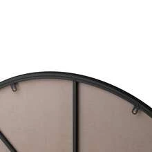 Wall Mirror 42 Inch Black Circular Mirror Metal Framed Mirror Round Vanity Mirror Dressing Mirror, For Bathroom, Living Room, Bedroom Wall Decor - 黑色 - 查看 6