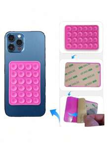 Cốc hút silicon Vuông một mặt Cốc hút silicon Bao da điện thoại di động đa chức năng Hộp đựng điện thoại di động bằng silicon - Nhiều màu - Xem 3