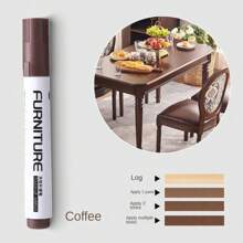 1 Furniture Repair Marker, Wooden Cabinet, Floor Repair And Filling Rod, Scratch Recovery Kit, Touch Up Paint Pen, Composite Material Repair (Some Styles, Positions Or Logos Are Randomly Shipped And Do Not Affect Use)